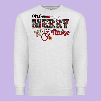 One Merry Nurse Western Premium Sweatshirt Designed By Ranaportraitstore