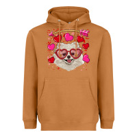 Meerkat Valentine's day white pomeranian Heavyweight Hoodie - RanaPortraitStore