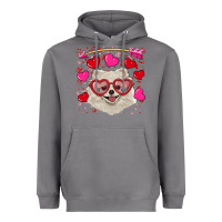 Storm Valentine's day white pomeranian Heavyweight Hoodie - RanaPortraitStore