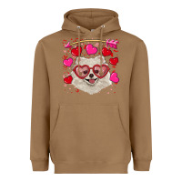 Toasted Coconut Valentine's day white pomeranian Heavyweight Hoodie - RanaPortraitStore