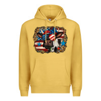 Antique Gold 4th of july cow Premium Hoodie - Jasminsmagicworld