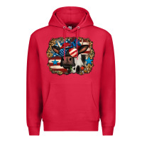 Cardinal 4th of july cow Premium Hoodie - Jasminsmagicworld