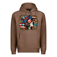 Chestnut 4th of july cow Premium Hoodie - Jasminsmagicworld