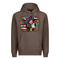 Coffee 4th of july cow Premium Hoodie - Jasminsmagicworld