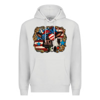 Dove Grey 4th of july cow Premium Hoodie - Jasminsmagicworld