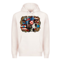 Pale Pink 4th of july cow Premium Hoodie - Jasminsmagicworld