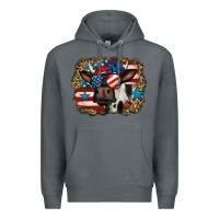 Rock 4th of july cow Premium Hoodie - Jasminsmagicworld