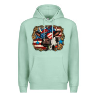 Seafoam 4th of july cow Premium Hoodie - Jasminsmagicworld