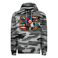 Slate Camo 4th of july cow Premium Hoodie - Jasminsmagicworld