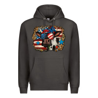 Smoke 4th of july cow Premium Hoodie - Jasminsmagicworld