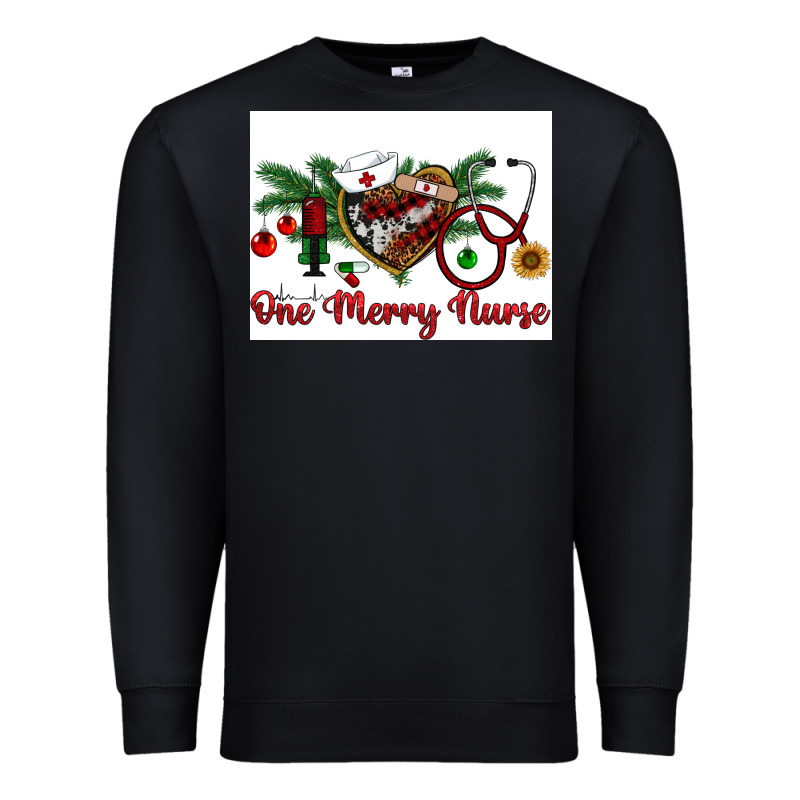 One Merry Nurse Premium Sweatshirt by RanaPortraitStore | Teevron