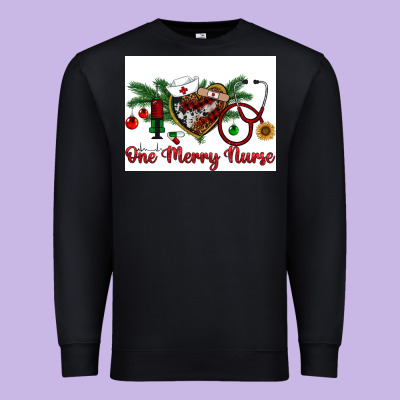 One Merry Nurse Premium Sweatshirt Designed By Ranaportraitstore