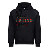 Black eat sleep latino repeat Urban Hoodie - BundleAndBundleShop