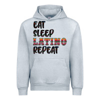 Heather Grey eat sleep latino repeat Urban Hoodie - BundleAndBundleShop