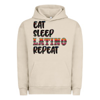 Pigment French Oak eat sleep latino repeat Urban Hoodie - BundleAndBundleShop