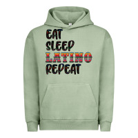 Pigment Oil Green eat sleep latino repeat Urban Hoodie - BundleAndBundleShop