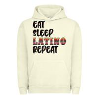 Pigment Pistachio eat sleep latino repeat Urban Hoodie - BundleAndBundleShop