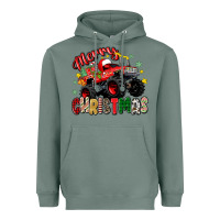Sage merry christmas truck Heavyweight Hoodie - Zillion Design Studio