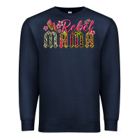 Navy rebel mama Premium Sweatshirt - texasbilliewilder