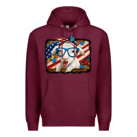Burgundy 4th of july baby sheep Premium Hoodie - Jasminsmagicworld