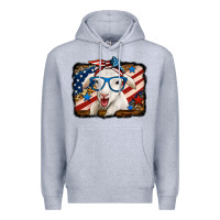 Heather Grey 4th of july baby sheep Premium Hoodie - Jasminsmagicworld