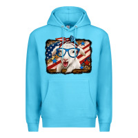 Ocean Blue 4th of july baby sheep Premium Hoodie - Jasminsmagicworld
