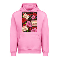Fuchsia Pink love letters with roses  air Urban Hoodie - AdoDesignShop