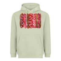 Matcha Valentine's Day Brushstrokes with Roses Heavyweight Hoodie - RanaPortraitStore