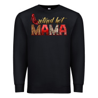 Black retired hot mama Premium Sweatshirt - texasbilliewilder
