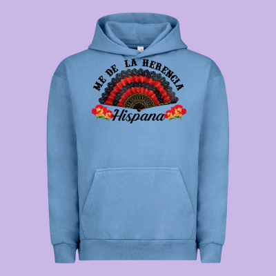 Me De La Herencia Hispana Hand Fan Urban Hoodie Designed By Bundleandbundleshop