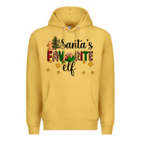Antique Gold santa's favorite elf Premium Hoodie - AdoDesignShop