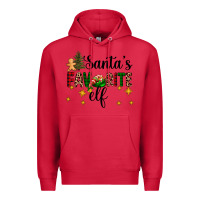 Cardinal santa's favorite elf Premium Hoodie - AdoDesignShop
