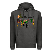 Charcoal Heather santa's favorite elf Premium Hoodie - AdoDesignShop