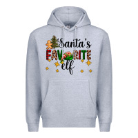 Heather Grey santa's favorite elf Premium Hoodie - AdoDesignShop