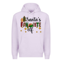 Lilac santa's favorite elf Premium Hoodie - AdoDesignShop