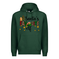 Sports Green santa's favorite elf Premium Hoodie - AdoDesignShop