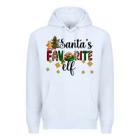 White santa's favorite elf Premium Hoodie - AdoDesignShop