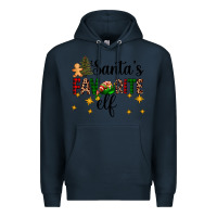 Navy santa's favorite elf Premium Hoodie - AdoDesignShop