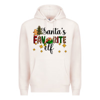 Pale Pink santa's favorite elf Premium Hoodie - AdoDesignShop
