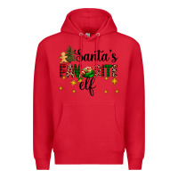 Red santa's favorite elf Premium Hoodie - AdoDesignShop