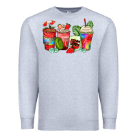 Heather Grey strawberry coffee cups Premium Sweatshirt - Zillion Design Studio