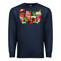 Navy strawberry coffee cups Premium Sweatshirt - Zillion Design Studio