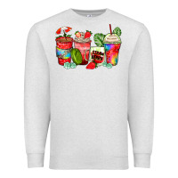 Oatmeal Heather strawberry coffee cups Premium Sweatshirt - Zillion Design Studio