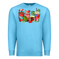 Ocean Blue strawberry coffee cups Premium Sweatshirt - Zillion Design Studio