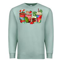 Seafoam strawberry coffee cups Premium Sweatshirt - Zillion Design Studio