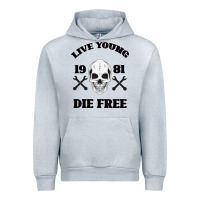 Heather Grey Live Young Die Free Urban Hoodie - Bettercallsaul