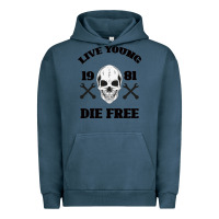 Pigment Midnight Navy Live Young Die Free Urban Hoodie - Bettercallsaul