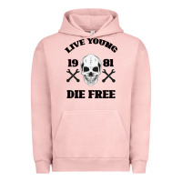 Pigment Salmon Live Young Die Free Urban Hoodie - Bettercallsaul