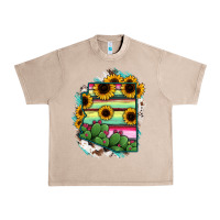 French Oak Arizona Map Sunflower Cactus Serape Urban Heavy Tee - RanaPortraitStore