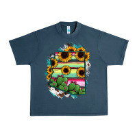 Midnight Navy Arizona Map Sunflower Cactus Serape Urban Heavy Tee - RanaPortraitStore